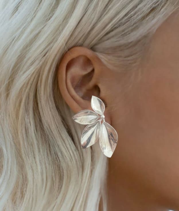 VS11-Silver Leaves Earrings – A Gentle Whisper of Nature