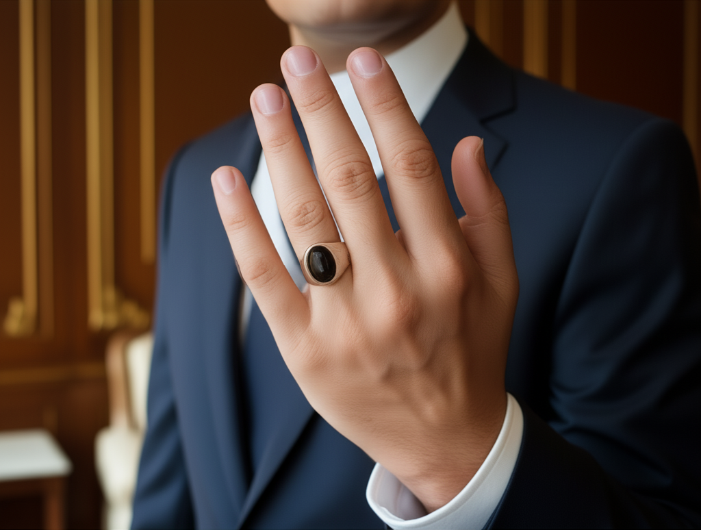 VS12-handcrafted Silver925 ring features a stunning Onyx stone