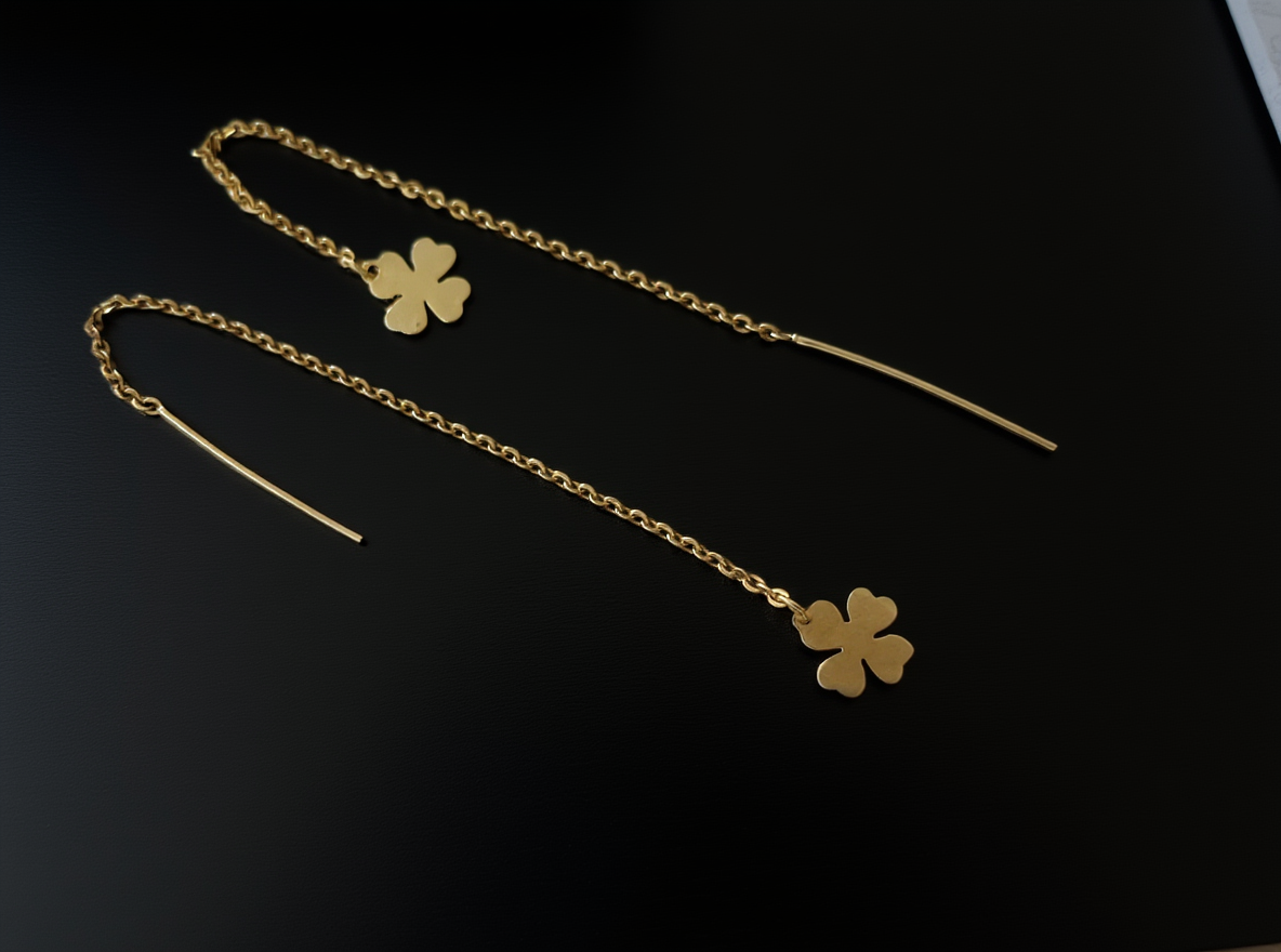 VS21-silver925 gold-plated Wan cliff earrings