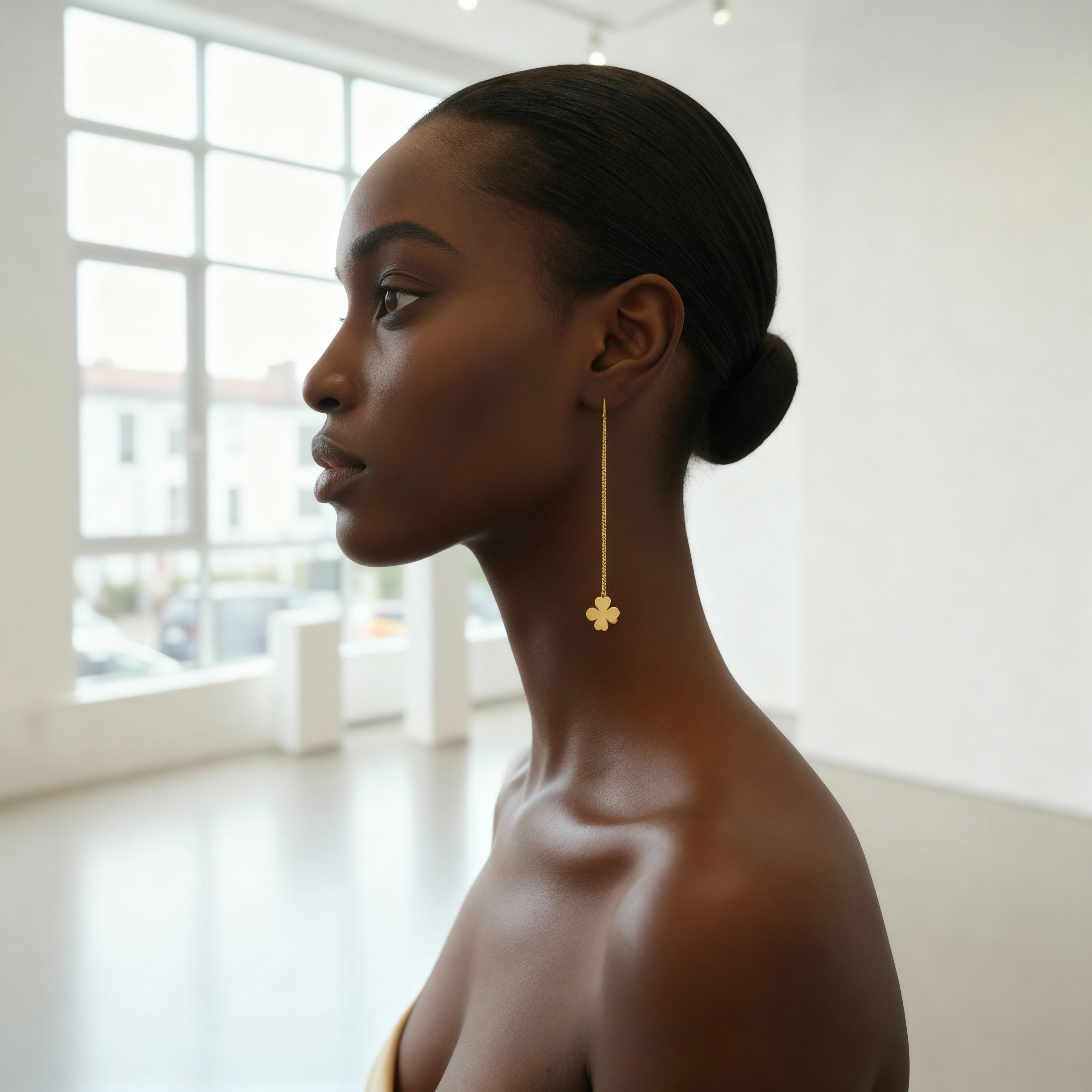 VS21-silver925 gold-plated Wan cliff earrings